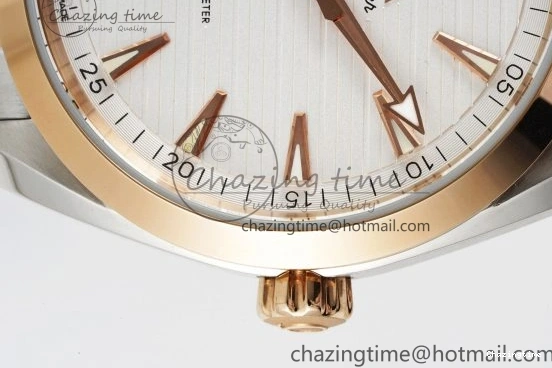 0127 Aqua Terra 150M SS RG JQK 1:1 Best Edition White Dial on SS RG Bracelet A OnTrend 7828